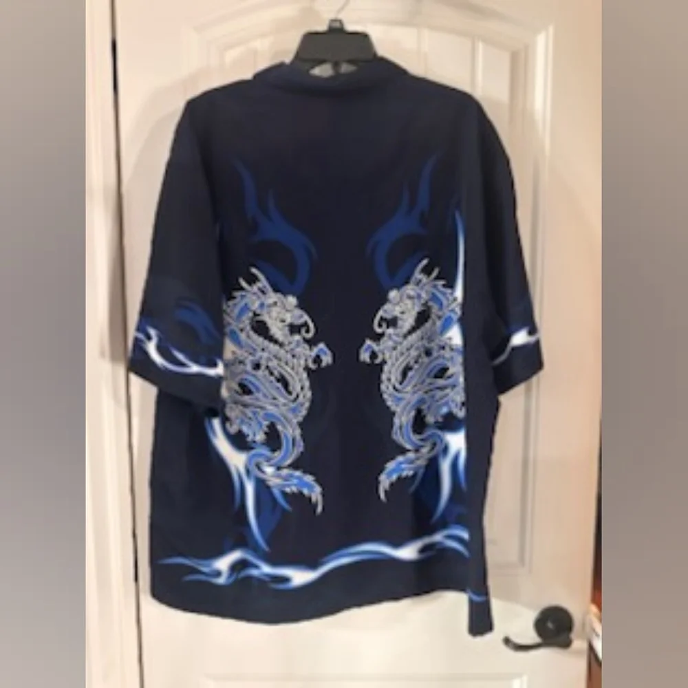 No Boundaries Dragon Button Up, Size XL - Picture 2 of 3